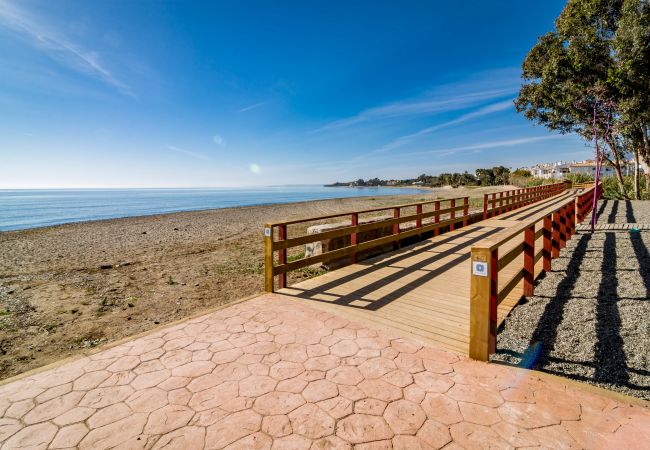 Beach of 2 Bedroom Holiday Apartment with Pool and terrace in Estepona